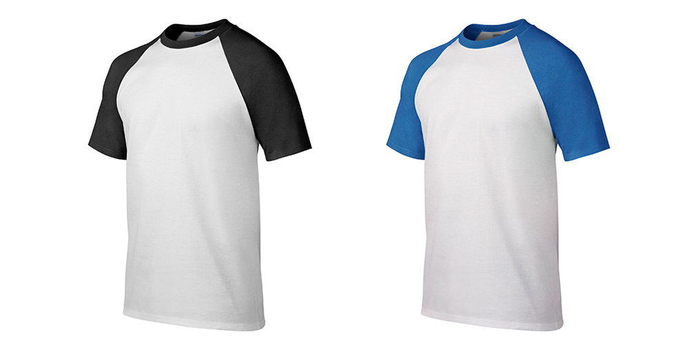180g插肩袖成人圆领短袖T恤（7色可选）定制印刷图案