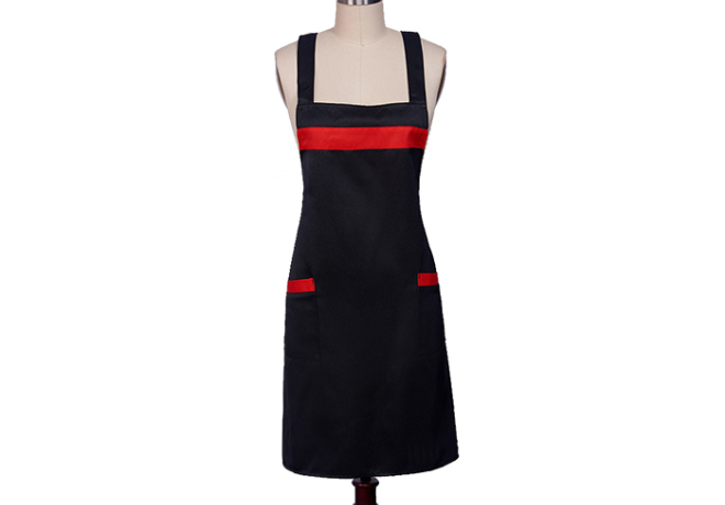 双肩带围裙（可定制公司LOGO印刷或刺绣）款号：HBJS 298