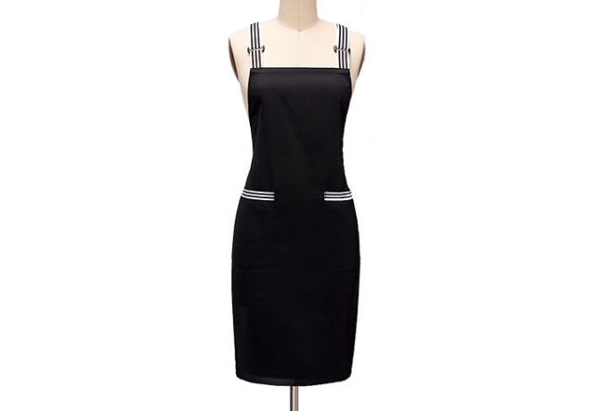 双肩X带围裙（可定制公司LOGO印刷或刺绣）款号：HBJS 698